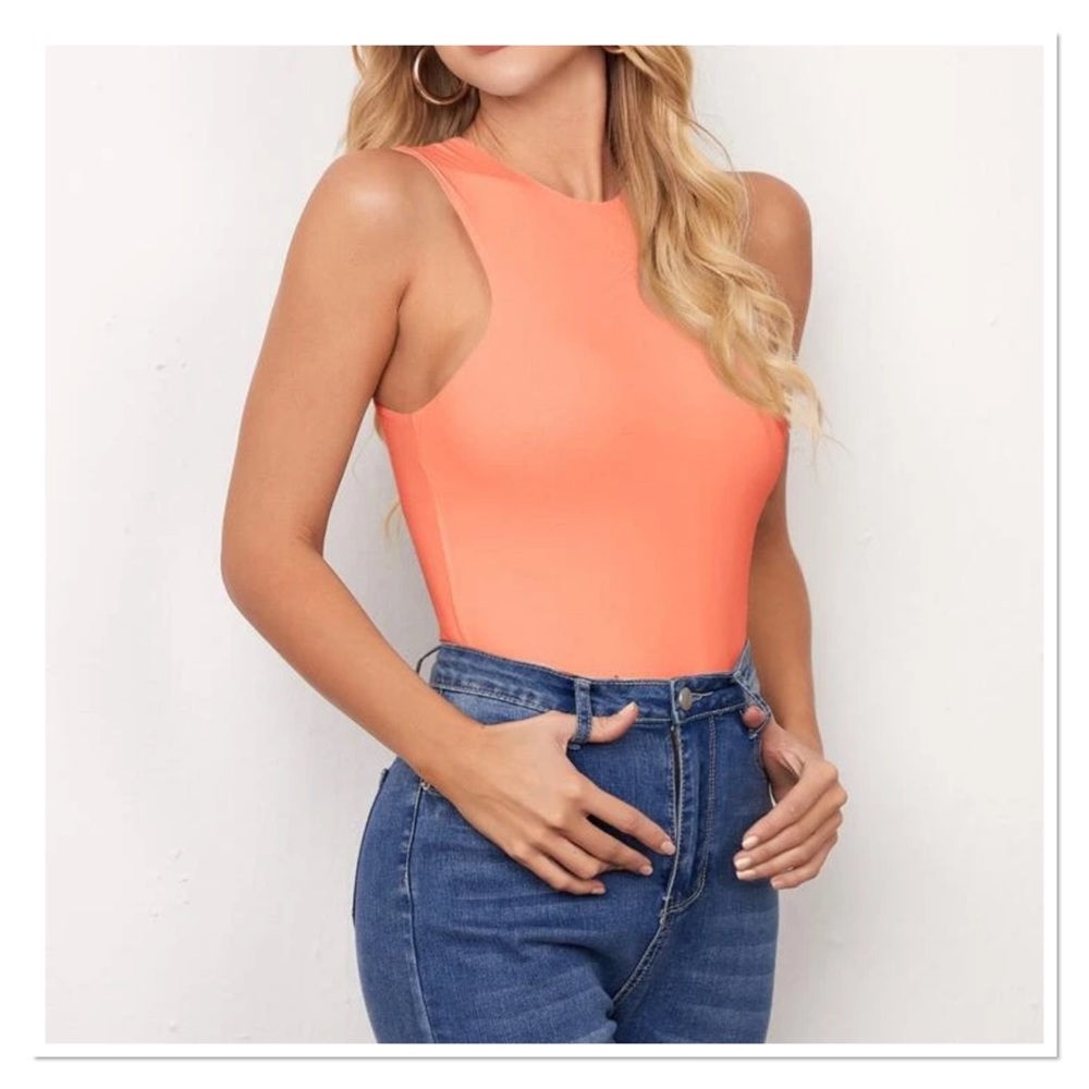 🎉FREE With Purchase!🎉 GAZE Coral Sleeveless Bodysuit